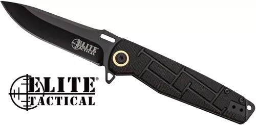 Master Cutlery ETA001BK 3.5" Drop Point Folding Knife Black