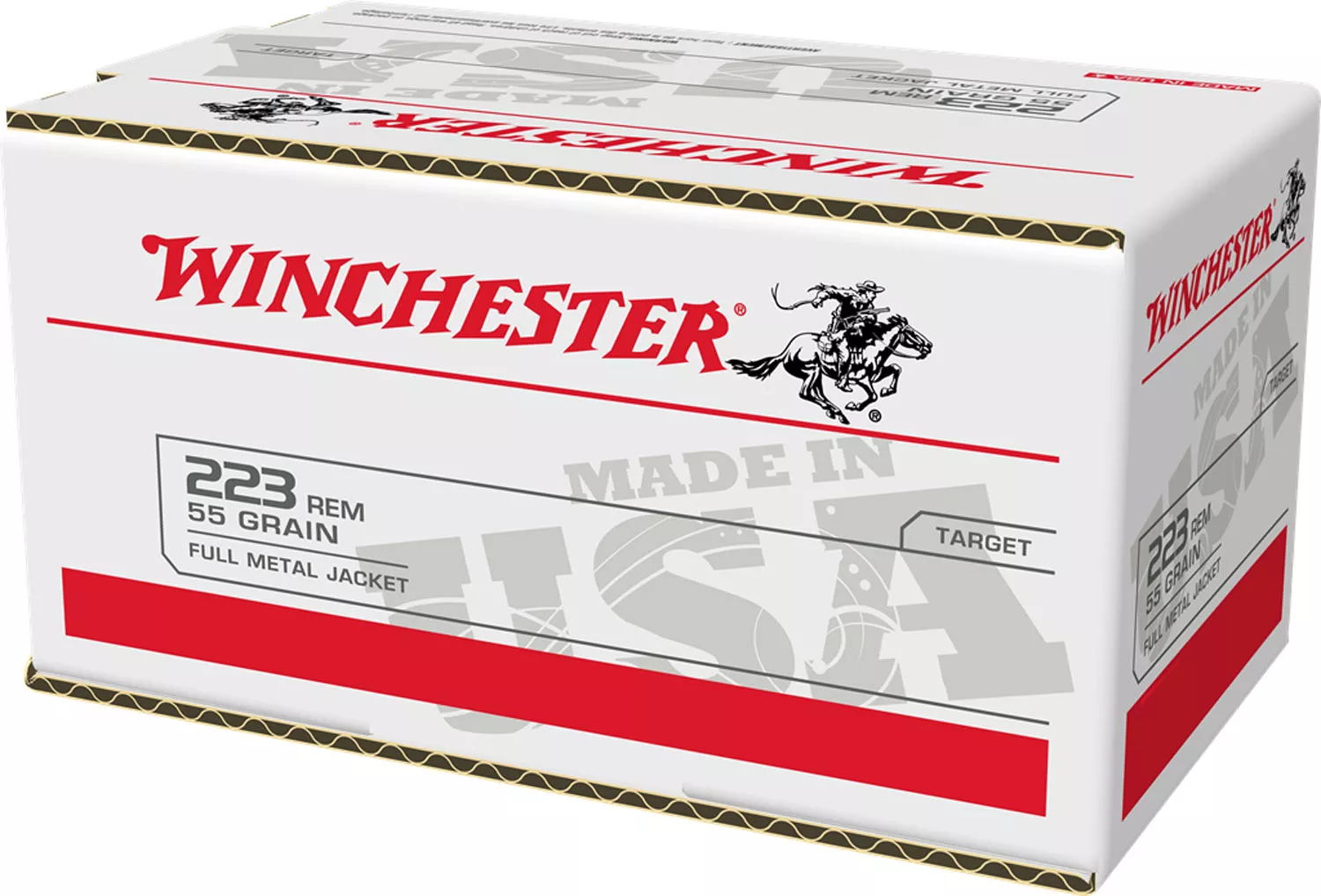 Winchester Ammo W223200 USA223Rem 55gr Full Metal Jacket 200 Per Bx/4 Case *Value Pack